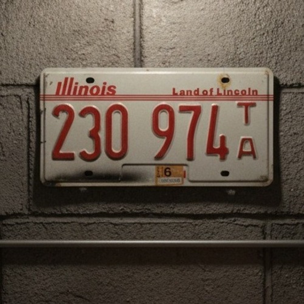 Illinois Vintage 1986 License Plate Land of Lincoln Red White 230 974 TA